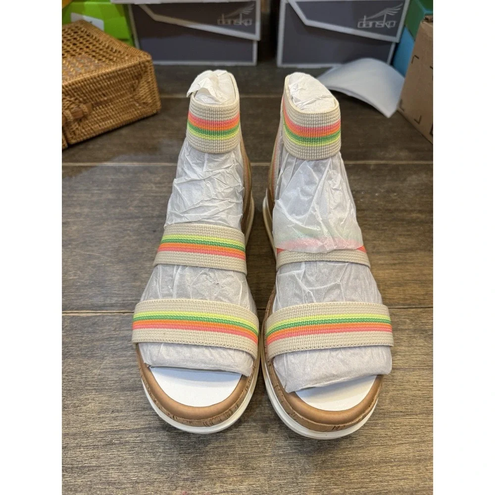 Steve Madden Kimmie Platform Espadrille Sandals Bright Multi Espadrille Size 9.5